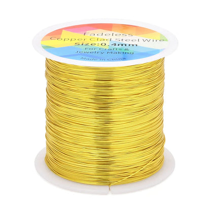 100m/328ft Fadeless Copper Clad Steel Wire Bendable Metal Sculpting Wire for Craft Floral Jewelry Making 0.3/0.4mm 2030