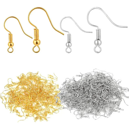 100/200pcs DIY Earring Findings Clasps Hooks Stainless Steel Hypoallergenic Earring Making Accessories Hook Earwire