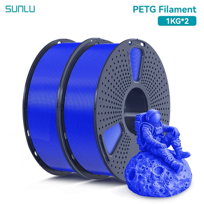SUNLU 2KG PETG/PETG Clear Filament 1.75 ±0.02mm 1kg Spool (2.2lbs)