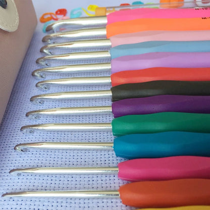 14Pcs Knitting Needles Kit 2.0-8.0mm Crochet Kit Yarn