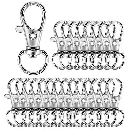 5/20/50/100Pcs Key Chain Clip Hooks Swivel Clasps Lanyard Snap Hook Lobster Claw Clasp for Keychain (32mm)