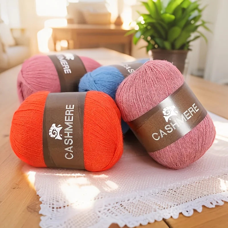6 Pairs 100% Cashmere Soft Yarn 10.58oz+4.23oz - For Crochet Knitting Hats Clothing