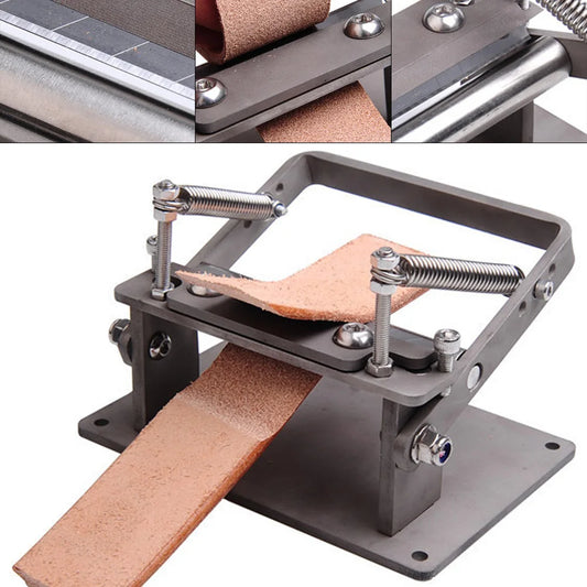 Leather Peeling Machine, Stainless Steel, Adjustable Thickness, 9cm Max Cutting Width, for Leather Crafting and Shaping