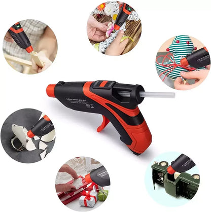 Rechargeable Cordless Mini Hot Melt Glue Gun Kit with 30 Glue Sticks Fast Preheating