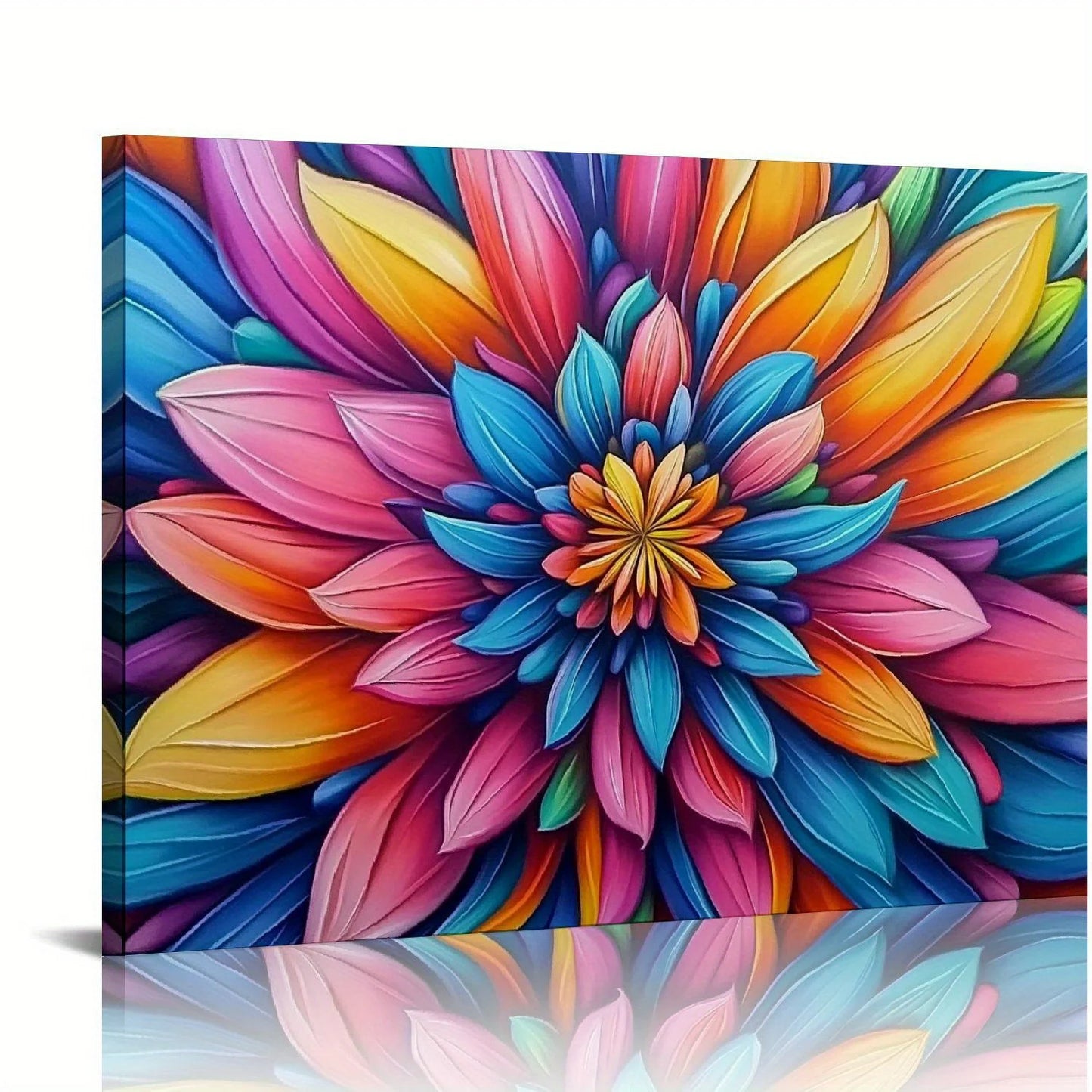 Oil Painting Digital Set Discoloring Flowers DIY Digital Acrylic Canvas Frameless Painting Set