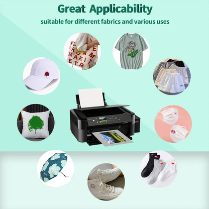 30 Sheets of Dtf Transfer A4 Double-Sided Pet Film Paper Cold/Hot Peeling for DIY Transfer Printing on T-Shirt Fabrics