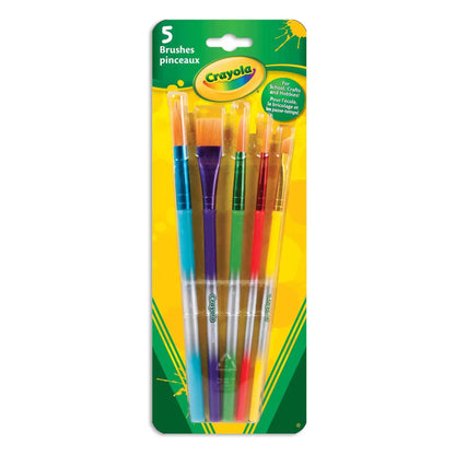 (3 pack) Crayola Paintbrush Set, 5 Paint Brush Styles