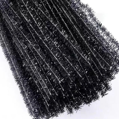 10/50/100 Glitter Chenille Stem Pipe Cleaner Plush Metal Foil Stem Wire Sticks DIY