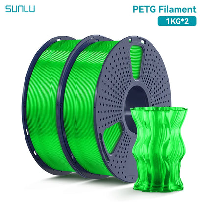 SUNLU 2KG PETG/PETG Clear Filament 1.75 ±0.02mm 1kg Spool (2.2lbs)