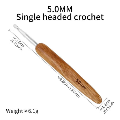 1Pc 0.5mm/0.75mm Dreadlock Crochet Hook Wood Needles Hair Tool for Braid Craft