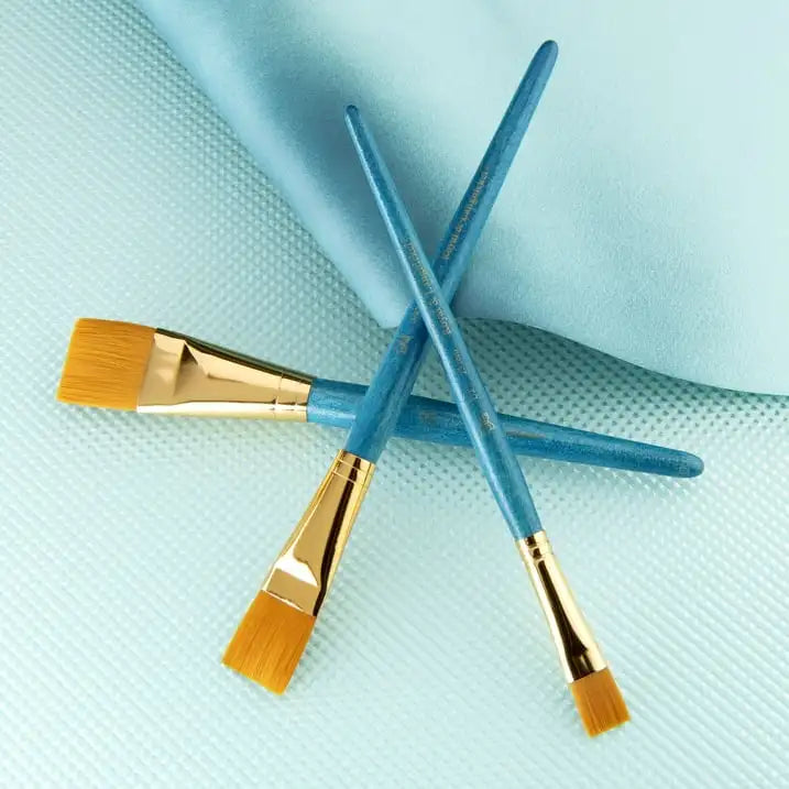 (3 pack) Royal Brush Zip N' Close 3-Brush Set, Golden Taklon, Glaze Wash