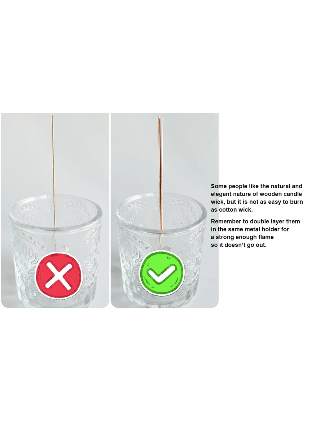 100 Pieces/200 Pieces for Wicks for Candles, Ringing, with Iron Brackets, Candle Warning Labels DIY Candle Making