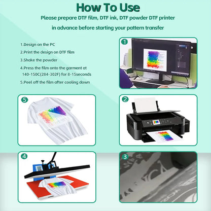 30 Sheets of Dtf Transfer A4 Double-Sided Pet Film Paper Cold/Hot Peeling for DIY Transfer Printing on T-Shirt Fabrics