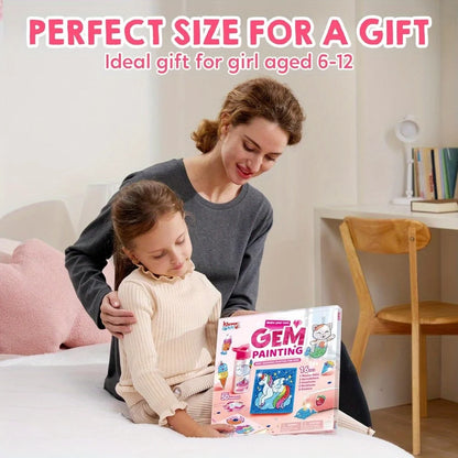 JOYFY 16 Projects Kids Diamond Gem Painting Kit with 5D Gem for Girls Ages 6-12 Gem Craft