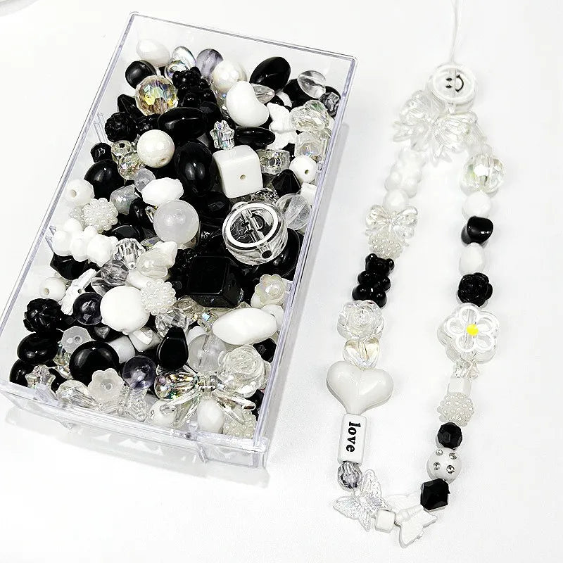 10/30g 8 Style Acrylic Beads Heart Bow Flower Loose Beads for Jewelry Making