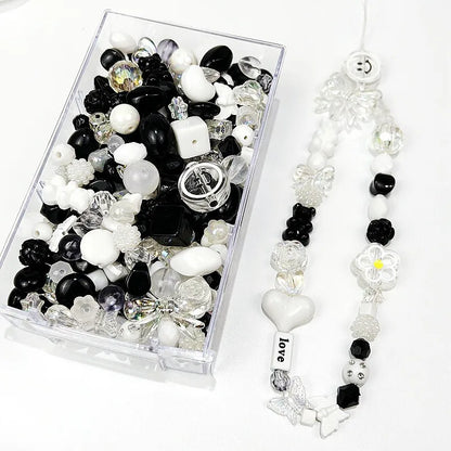 10/30g 8 Style Acrylic Beads Heart Bow Flower Loose Beads for Jewelry Making