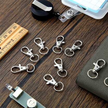 5/20/50/100Pcs Key Chain Clip Hooks Swivel Clasps Lanyard Snap Hook Lobster Claw Clasp for Keychain (32mm)