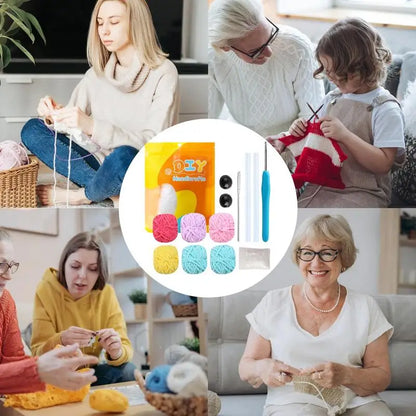 Adults Caterpillar Colorful Kit Handcrafted Crocheting Set With Instructions And Videos For Beginners