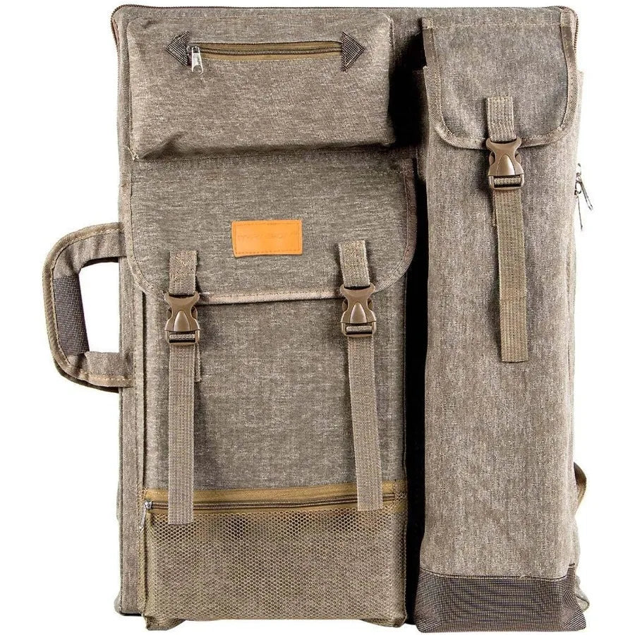 Large 26 x 19.5 Canvas Art Portfolio Case Backpack for Artists Durable Storage Solution for Sketchbooks Paintings and Drawing S