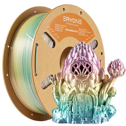 Eryone Silk Rainbow PLA 1/3/5/10KG Premium Filament 3d print, silk rainbow pla filament 1/3/5/10kg