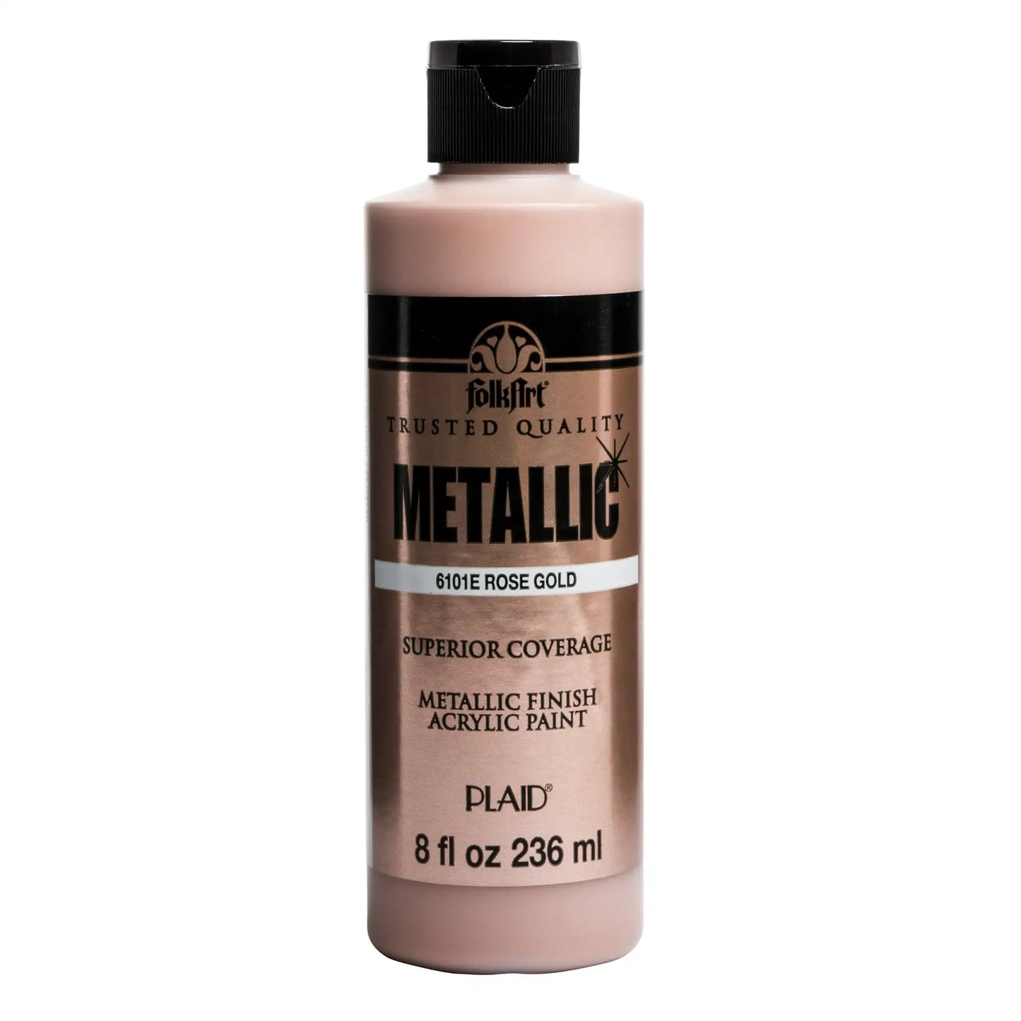 FolkArt Acrylic Craft Paint, Metallic Finish, Rose Gold, 8 fl oz
