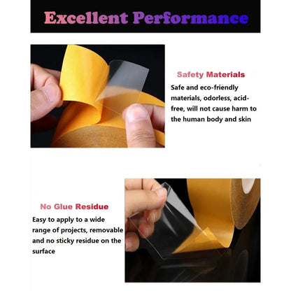 Ultra-thin double-sided tape 1 inch x 66 feet clear