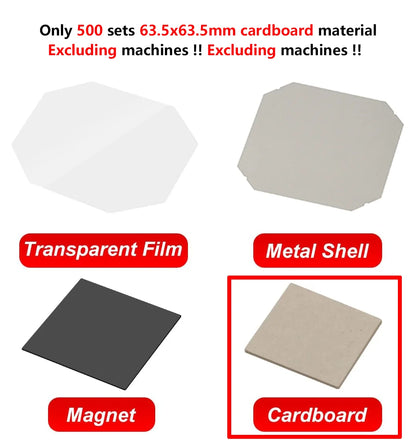 50*50mm 2.5*2.5" Square Refrigerator Badge Making Machine DIY Paper Cutter Photo Magnetic Materials