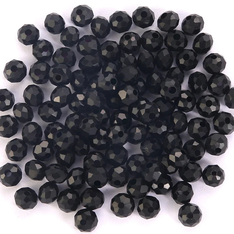 3*4mm 4*6mm Rondelle Faceted Glass Beads Loose Spacer Crystal Round Beads for Jewelry Making
