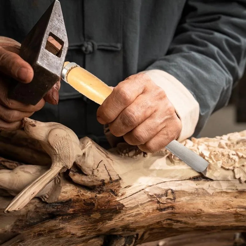 12pcs Professional Wood Carving Chisel Set, Beech Wood Handle With Comfortable Grip