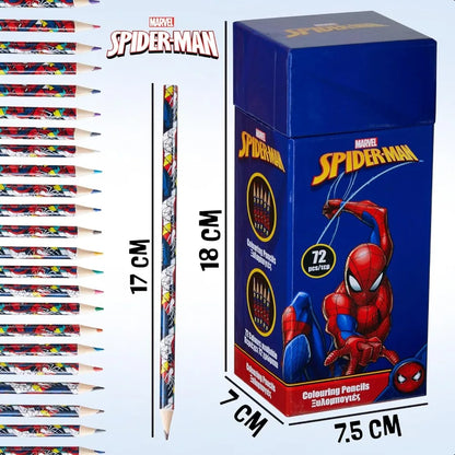 Spiderman Colored Pencils 72 Kawaii Wood