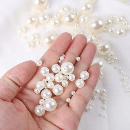 500pcs 3 4 6 8 10 mm Imitation Pearl Beads With Hole Beading Accessories Acrylic Spacer Beads Jewelry Making