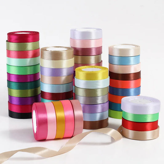 20mm 25yards per roll Silk Satin Ribbons