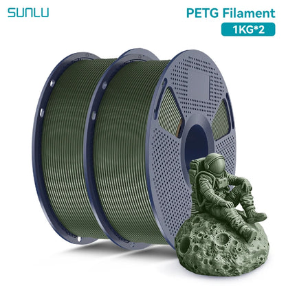 SUNLU 2KG PETG/PETG Clear Filament 1.75 ±0.02mm 1kg Spool (2.2lbs)