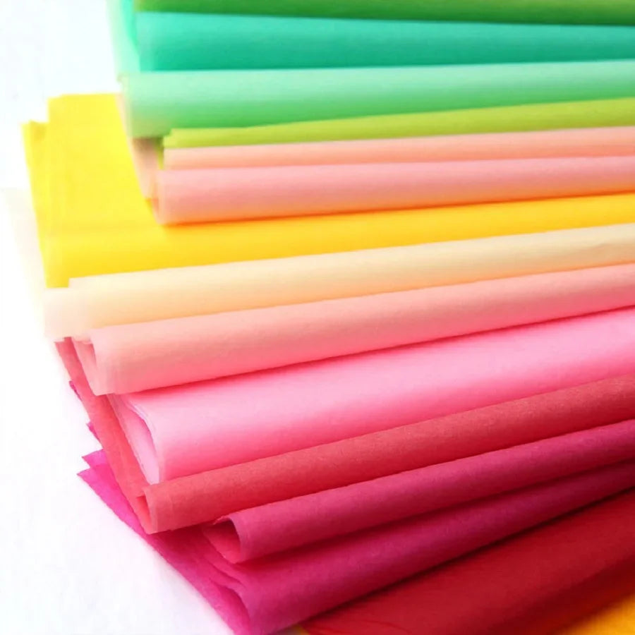 10Sheets Tissue Paper 50x66cm Craft Paper Soft Colorful Decorative