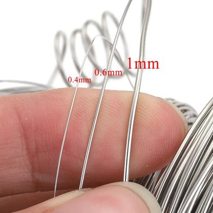 10M Stainless Steel Silver Color Wire Single Wire Beading Wire 0.3/0.4/0.5/0.6/0.8/1mm