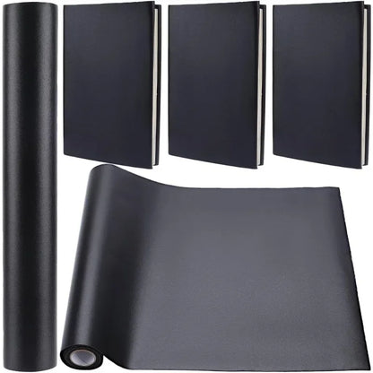 1pc 55 x 11.8” PU Leather Book Cloth Black for A4-A8 Books Binding Smooth Surface Polyurethane Coated Non-Woven