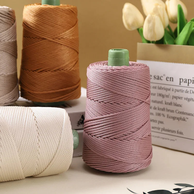 3mm Crocheting light weight Rope cool Hollow yarn to crochet Summer Sun Hat Hand Knitting thick threads bag hat Cushion