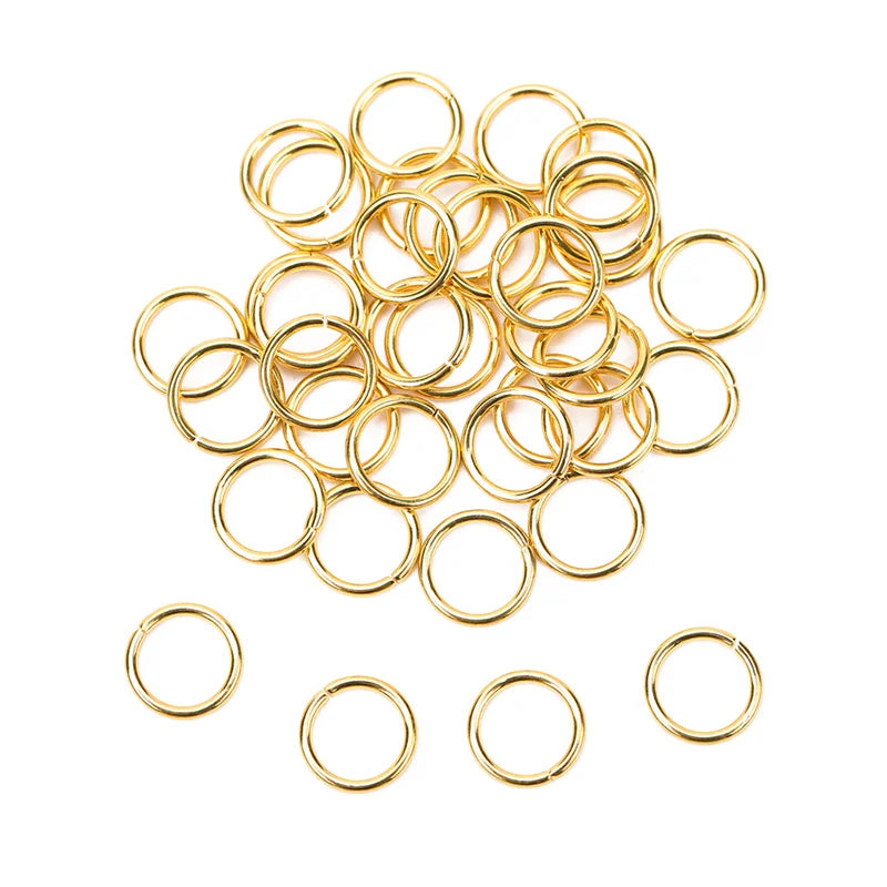 100pcs PVD Stainless Steel Open Jump Rings Lot 3 4 5 6 7 8 10 mm Split Rings Connectors For Bracelet Necklace