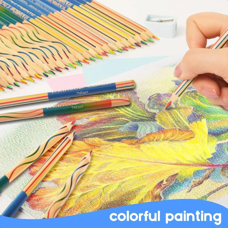 Rainbow Pencils 30 Pieces 4 in 1 Colored Pencils