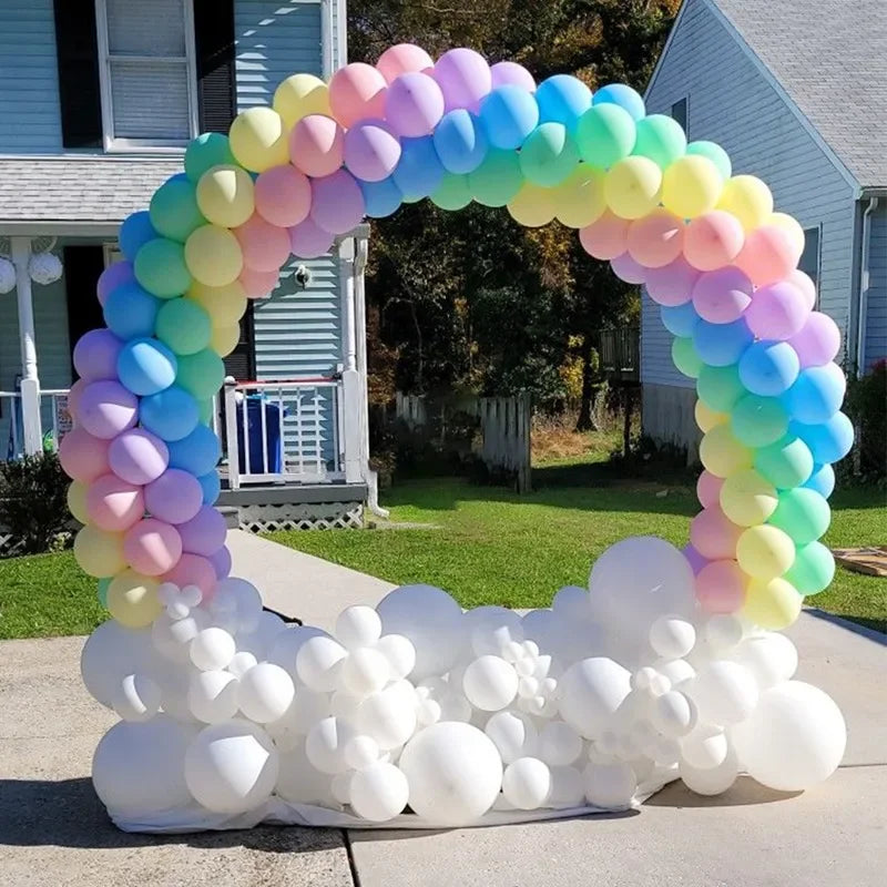 60/80/100cm plastic artificial flower wreath frame arch bow balloon flowers