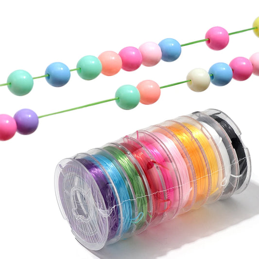 Elastic Stretch Crystal String Cord Mixed Random Color Rope for DIY Handmade Jewelry Making Bracelet Beading Thread Accessories