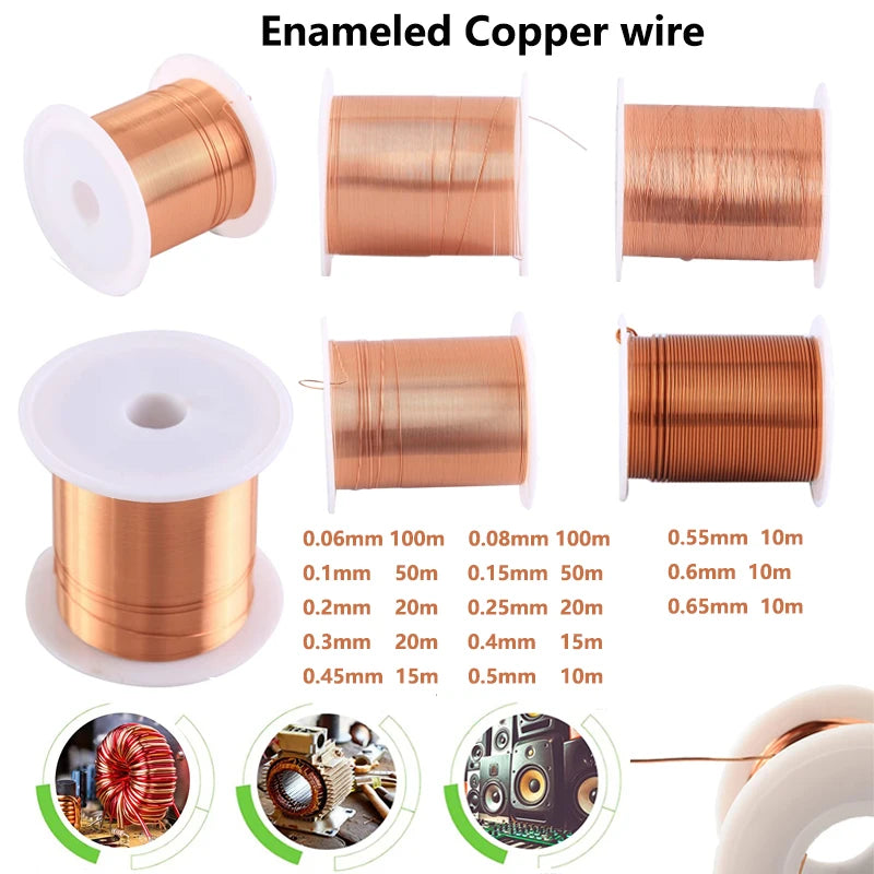 0.55mm 10m Cable Copper Wire Magnet Wire Enameled Winding Coil Wire