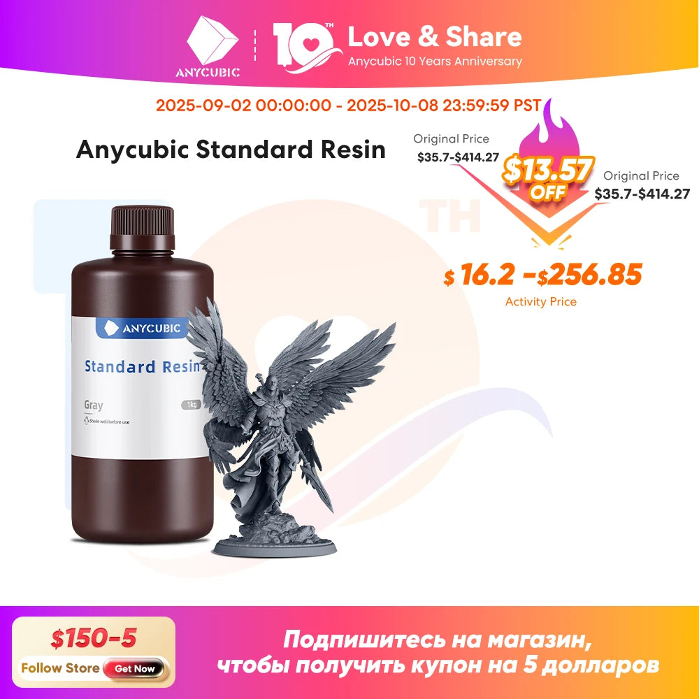 ANYCUBIC Standard Resin 405nm UV LCD 3D Printer Photosensitive Resin For Photon Mono 7 Pro Figurines