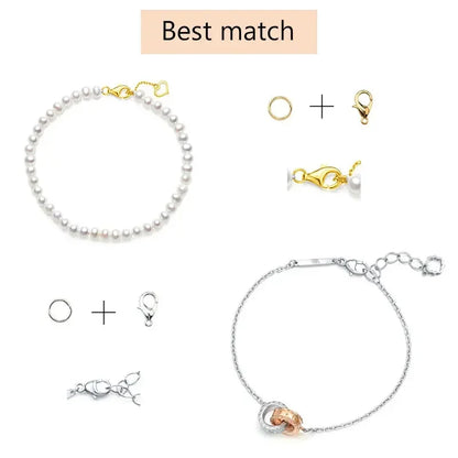 Zinc Alloy Open Jump Rings Lobster Clasps Bracelet Necklace Chain Accessories Kits
