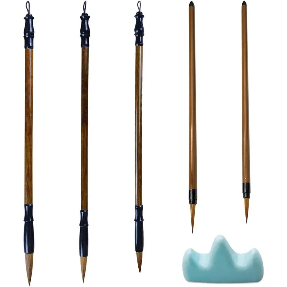 6pcs Calligraphy brush - Painting brush Watercolor brush set, writing Sumi Maobi