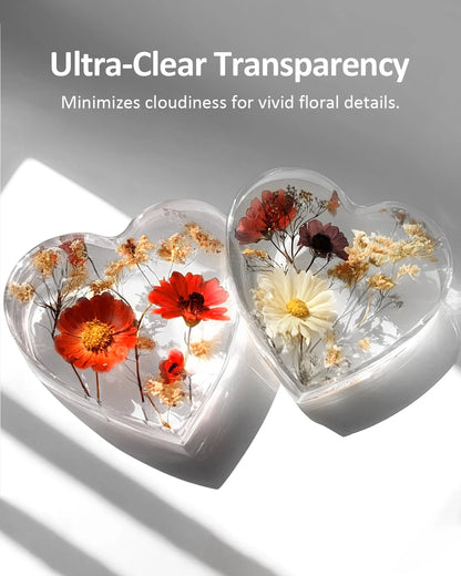 Crystal Clear Epoxy Resin for Floral Preservation, Self-Leveling, Fast Curing Heat Resistant for Casting Coating