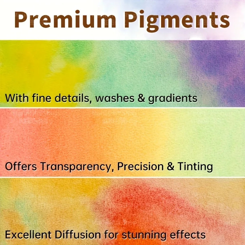 180 Colors Pearl Shimmer Watercolor Paint Set – Premium Metallic Shifting, Vibrant Professional Pigments