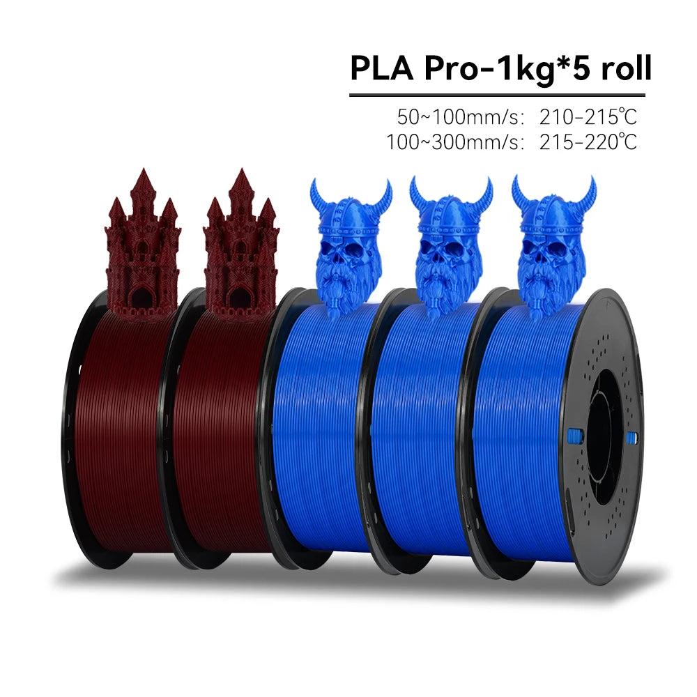 KEEPANG PLA/HS-PLA/PLA Matte/PLA Pro 5KG PLA 3D Filament 1.75mm 1KG/Roll (2.2lbs) Neatly Wound 3D Printing Materials