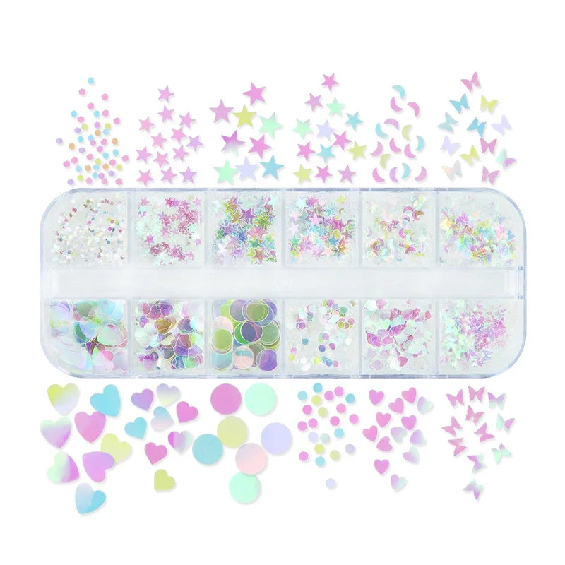 Holographic Letters Resin Sequins Fillers Epoxy Filling Crafts Materials Iridescent Glitter Flakes