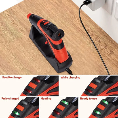 Rechargeable Cordless Mini Hot Melt Glue Gun Kit with 30 Glue Sticks Fast Preheating